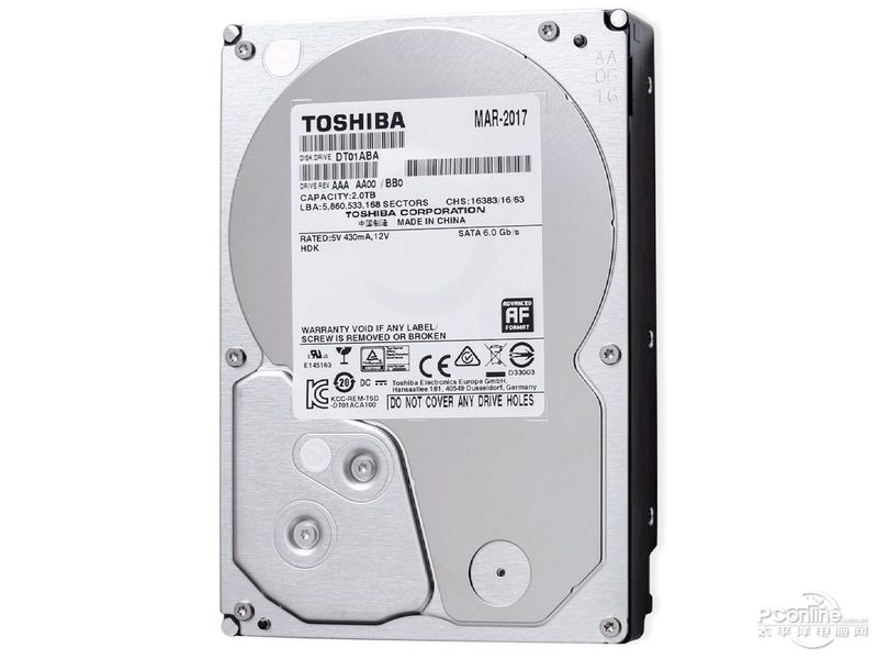 东芝影音串流 2TB 32M SATA 硬盘(DT01ABA200V) 主图