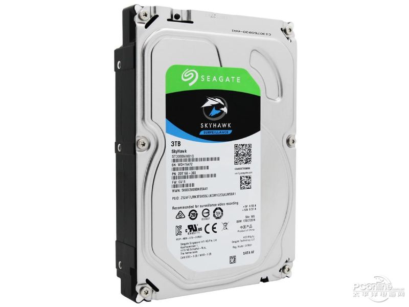 希捷酷鹰 3TB 64M SATA 硬盘(ST3000VX010)