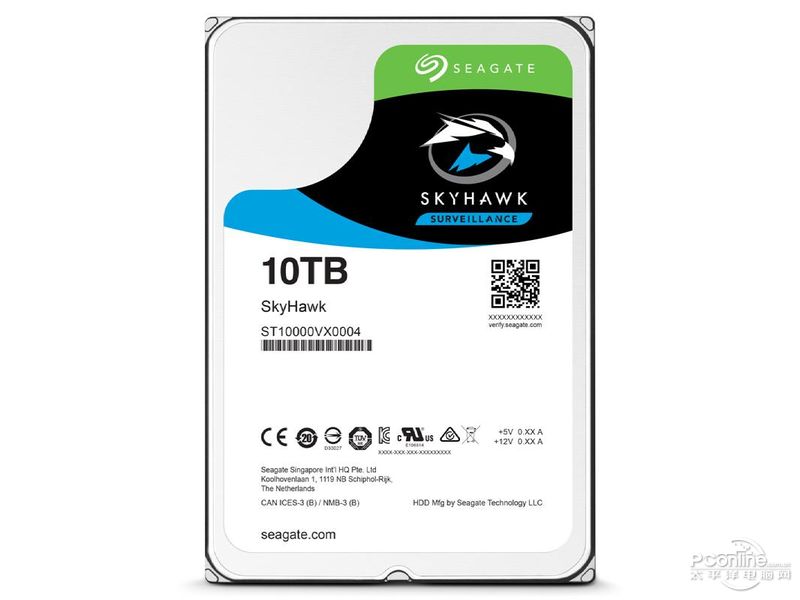 希捷酷鹰 10TB 256M SATA 硬盘(ST10000VX0004) 