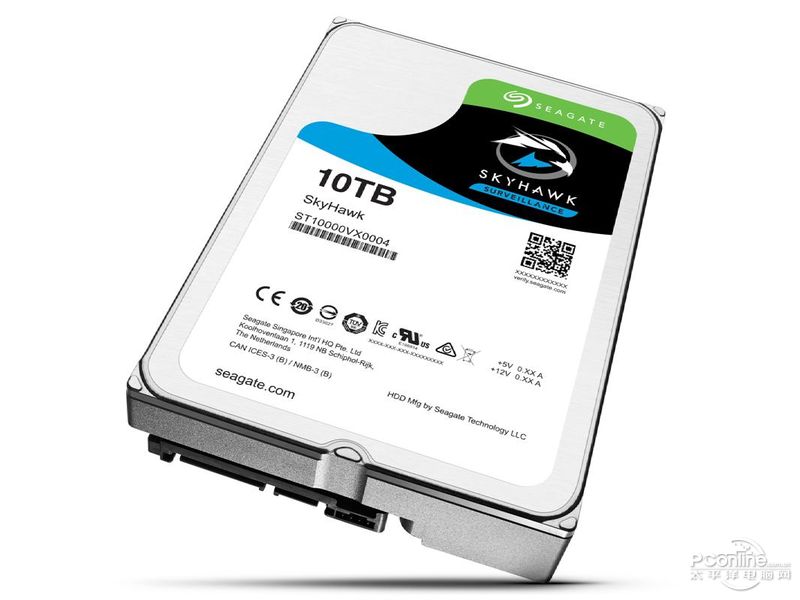 希捷酷鹰 10TB 256M SATA 硬盘(ST10000VX0004) 