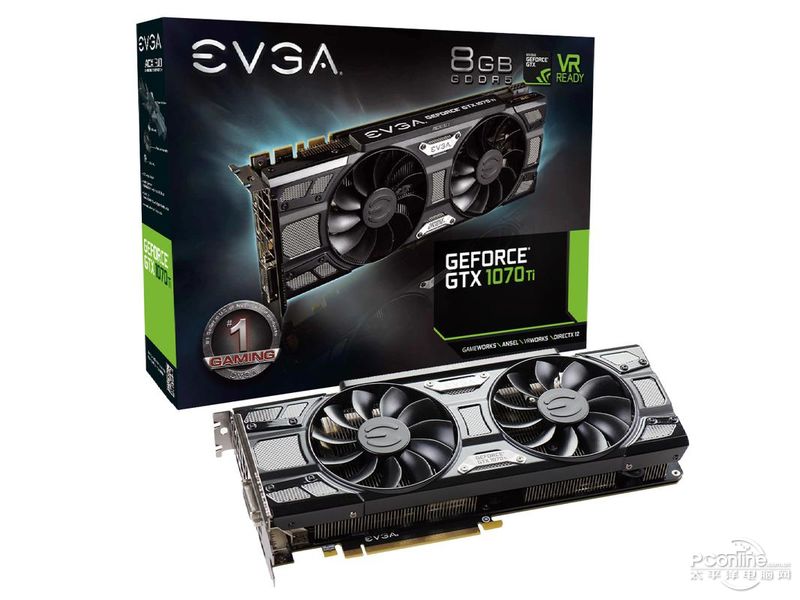 EVGA GTX1070Ti 8G SC Black Edition GAMING ACX 3.0 正面