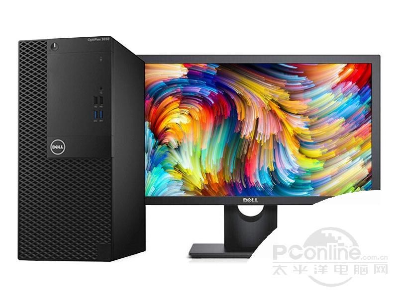 戴尔OptiPlex 3050MT(i3 7100/4GB/1TB/集显/19.5LCD)整体图