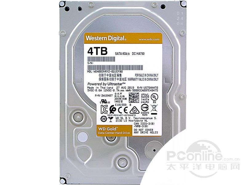 西部数据金盘 4TB 256M SATA 硬盘(WD4003VRYZ) 主图