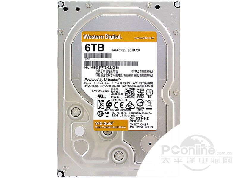 西部数据金盘 6TB 256M SATA 硬盘(WD6003VRYZ)主图