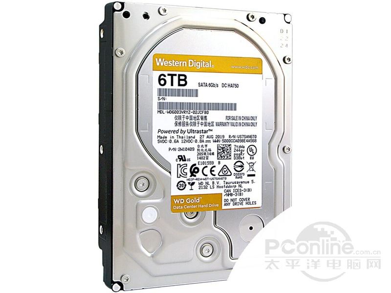 西部数据金盘 6TB 256M SATA 硬盘(WD6003VRYZ)