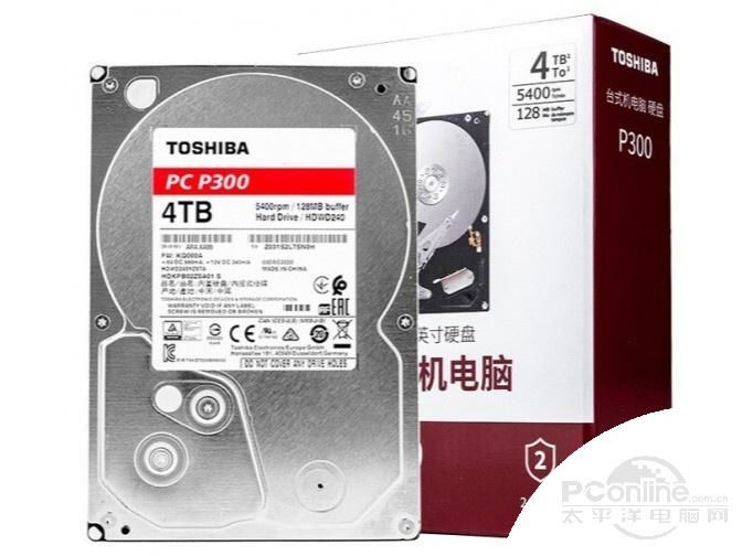 东芝P300系列 4TB 5400转128M(HDWD240)