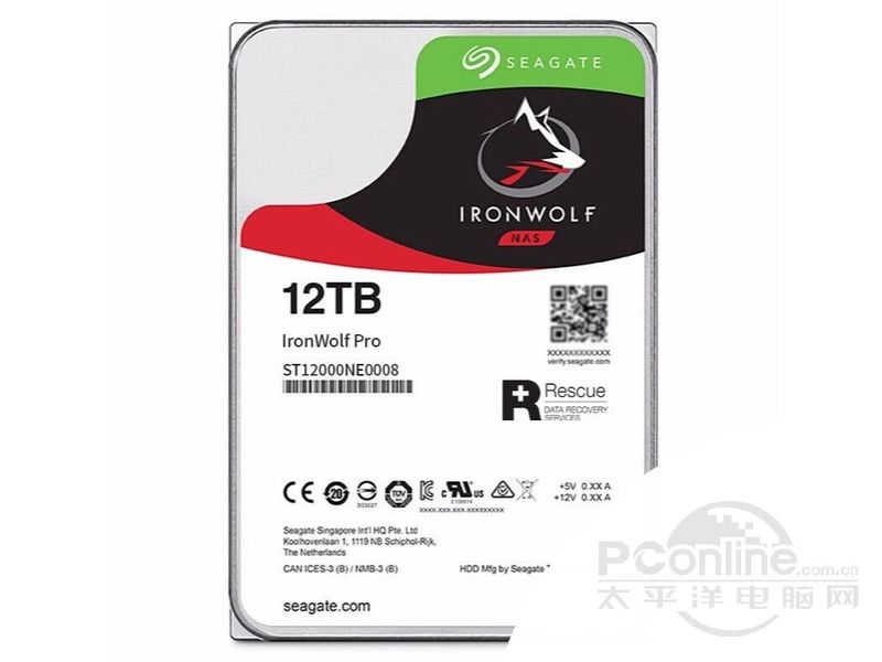 希捷酷狼PRO 12TB 7200转 256MB SATA3(ST12000NE0008) 主图