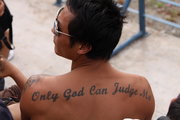 only god can judge  me!