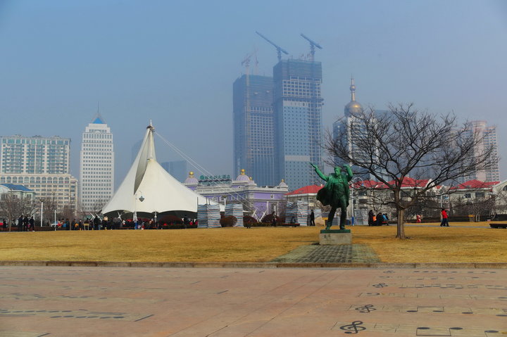 青岛五四广场老照片图片