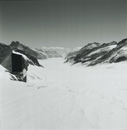 瑞士阿尔卑斯山少女峰（黑白片）