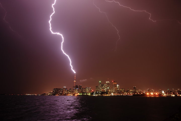 Lightenings Over CN Tower