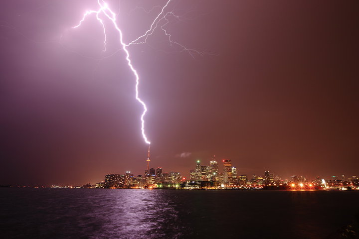 Lightenings Over CN Tower