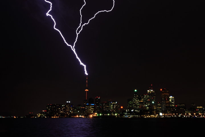 Lightenings Over CN Tower