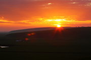 呼伦贝尔大草原的日出与日落