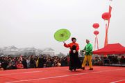肥西县2012元宵节民间民俗文艺展演----犟驴表演《回娘家》和旱地行舟表演！（三河镇）