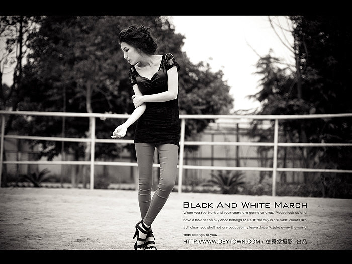 Black and white march