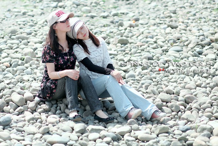 Spring of two girls