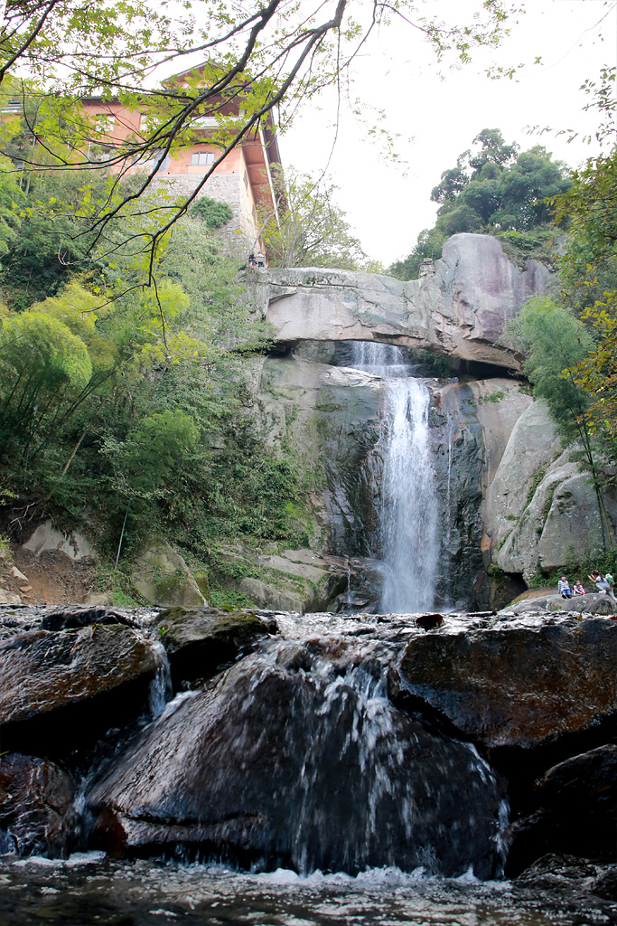 浙江天台山國清寺,石樑飛瀑,瓊臺仙谷旅遊照.