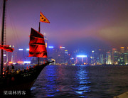 香港维多利亚港湾夜景