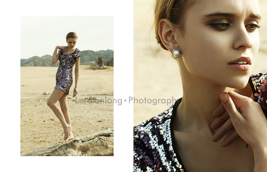 The girl in the desert