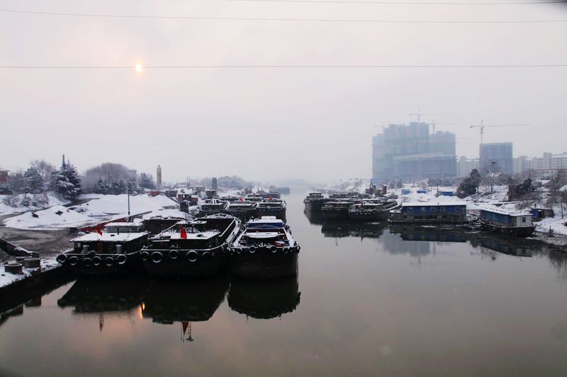 雪后派河港(共p)