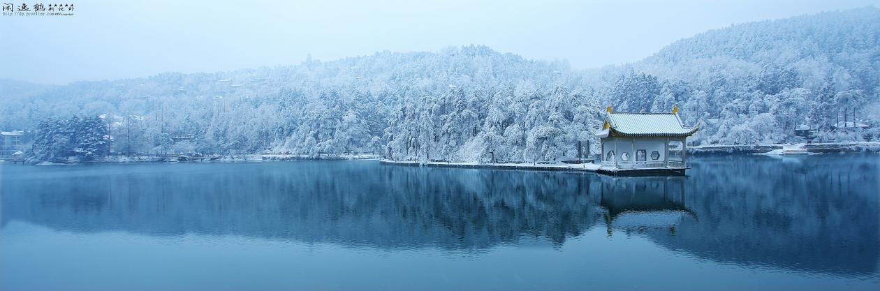 庐山花径雪景图片