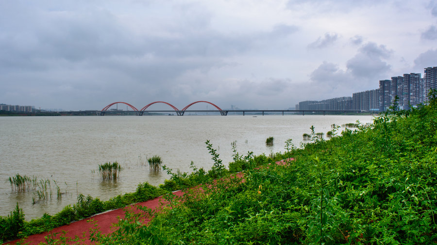 雨后的湘江河畔