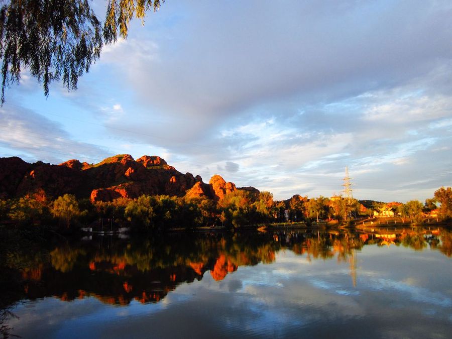 【家鄉行之二十四:日落紅山攝影圖片】赤峰市紅山區英金河畔風光攝影