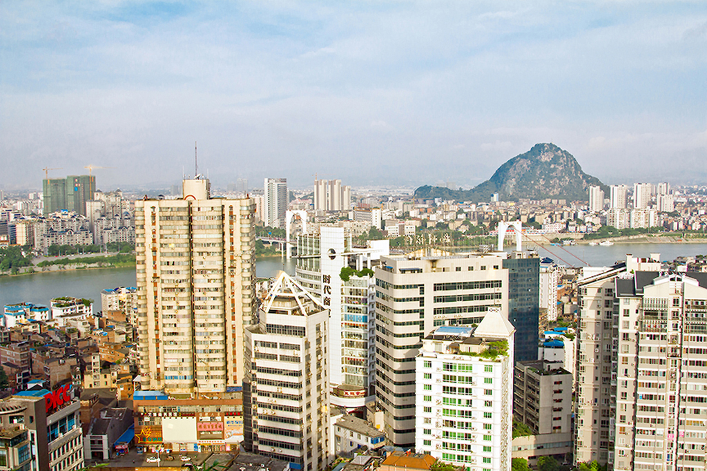 鸟瞰柳州市