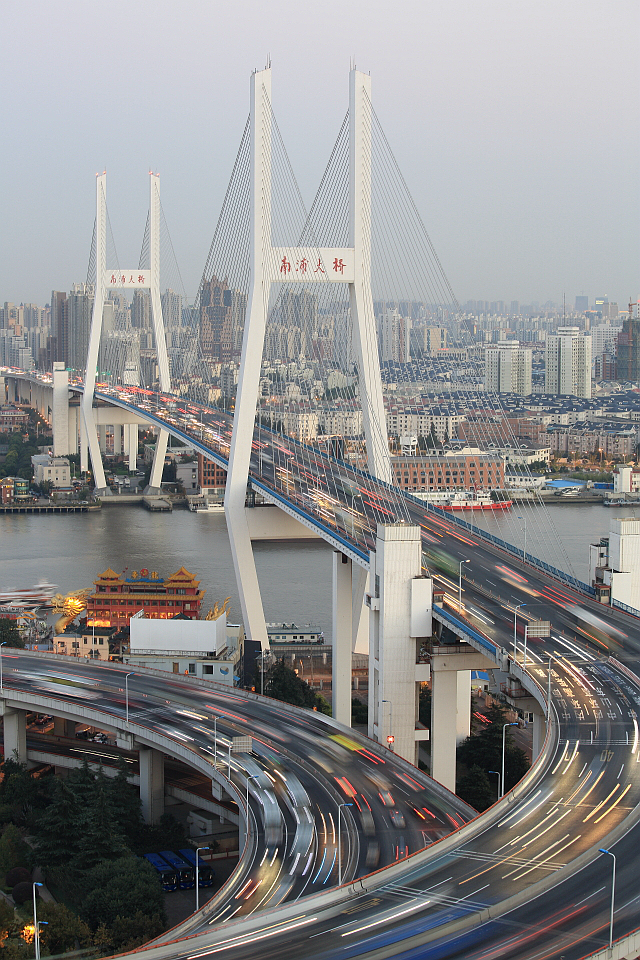 【南浦夜色摄影图片】上海南浦大桥附近风光旅游摄影
