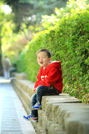 快乐的儿子——2014年10月17日摄于西安环城公园