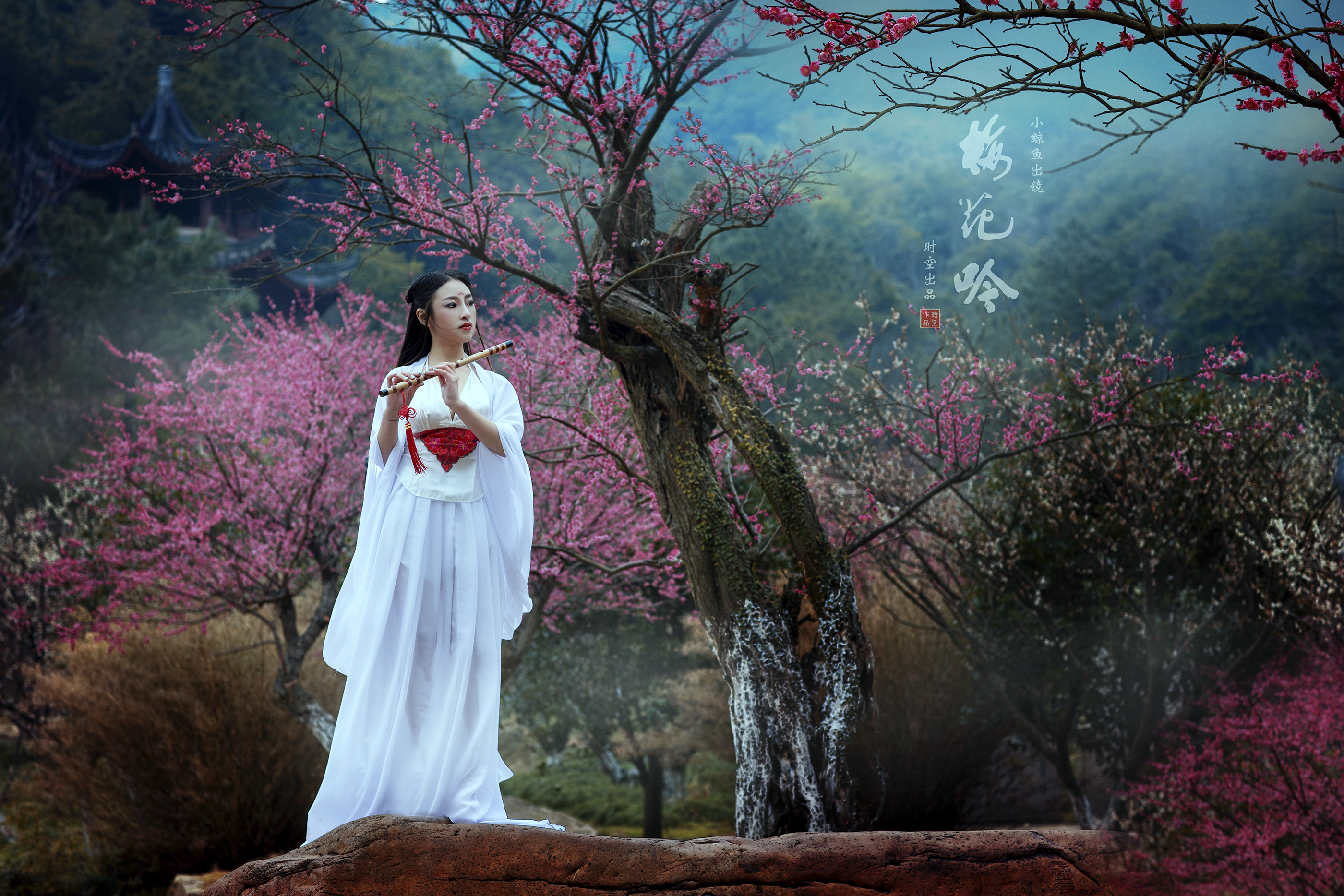 《梅花吟》时空作品摄影图片】浙江北仑人像摄影_时空摄影_太平洋