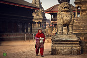 尼泊尔——杜巴广场的人民