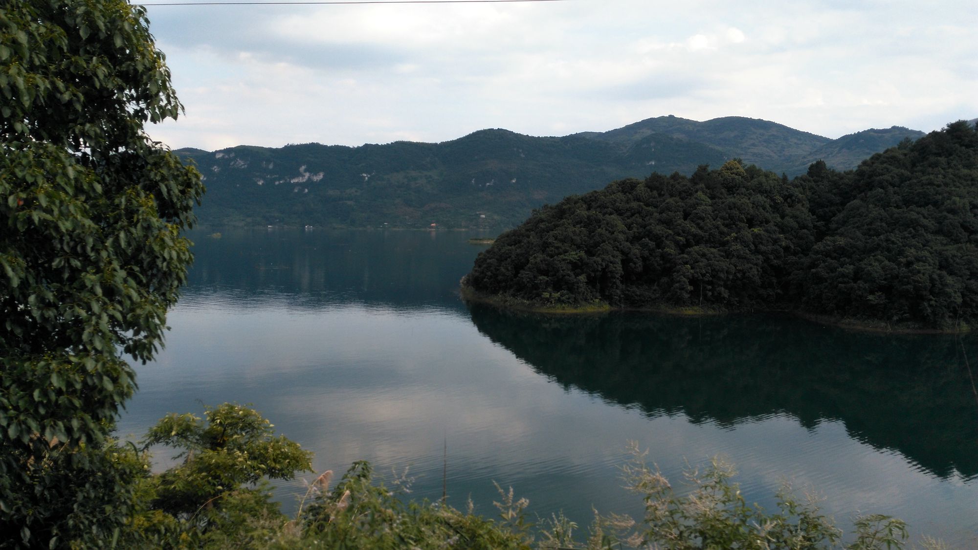 車上觀仙島湖