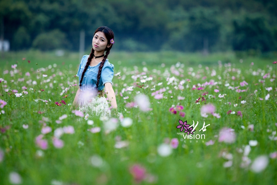 花海少女摄影图片 十里花海人像摄影 太平洋电脑网摄影部落