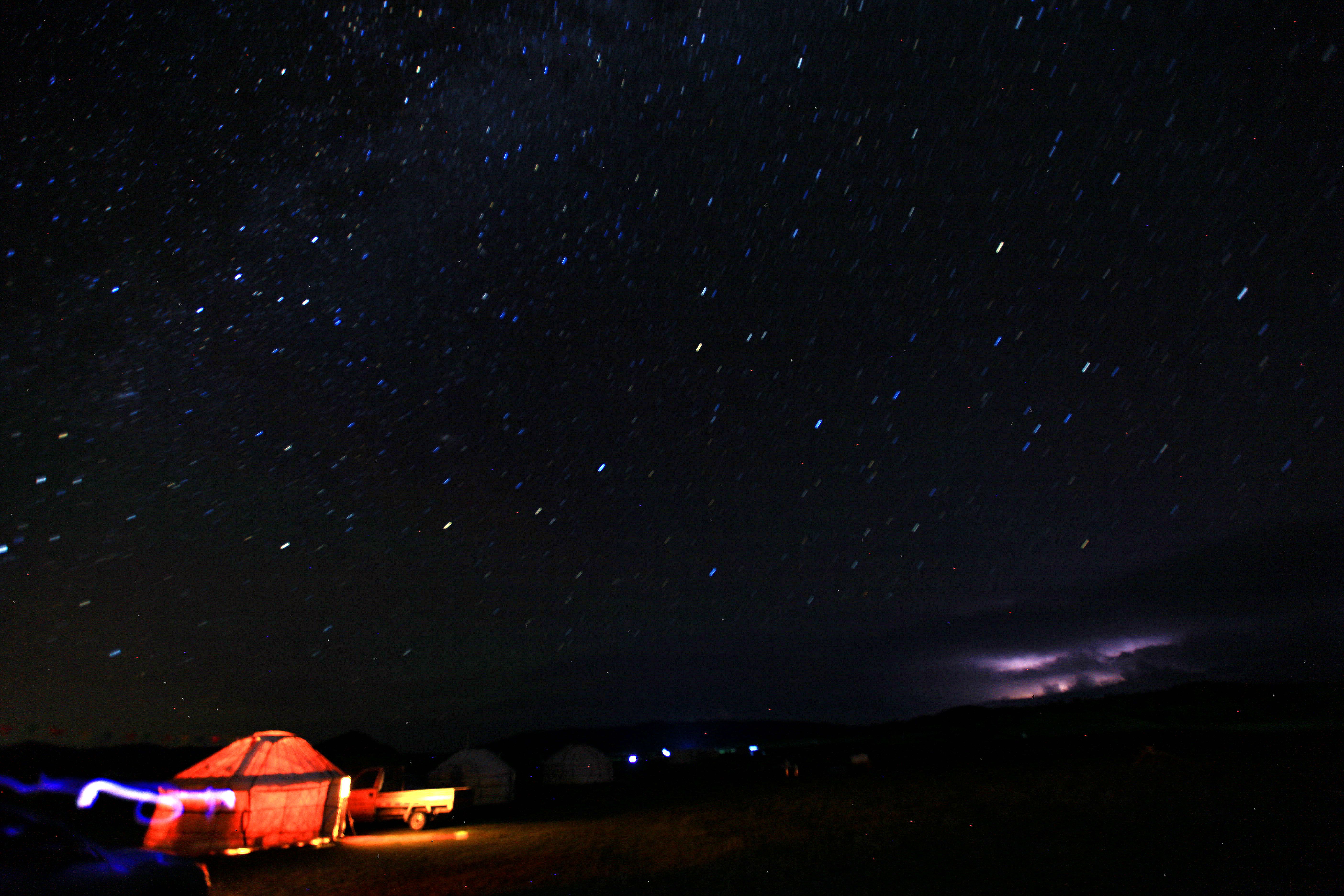 夜间,天空,星星,月亮,5K风景壁纸-千叶网