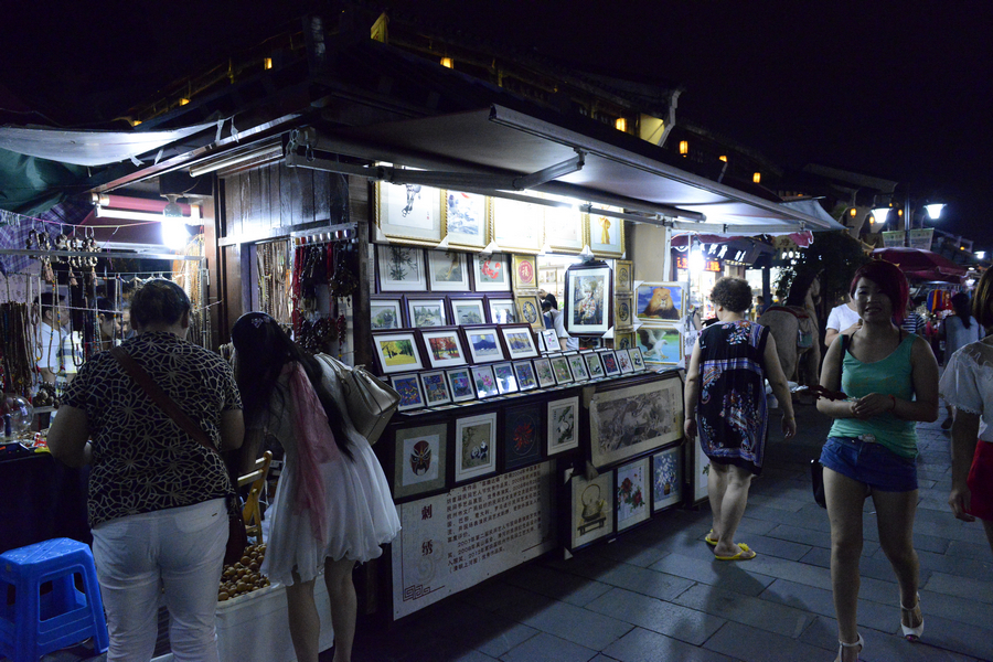 吴山夜市河坊街图片