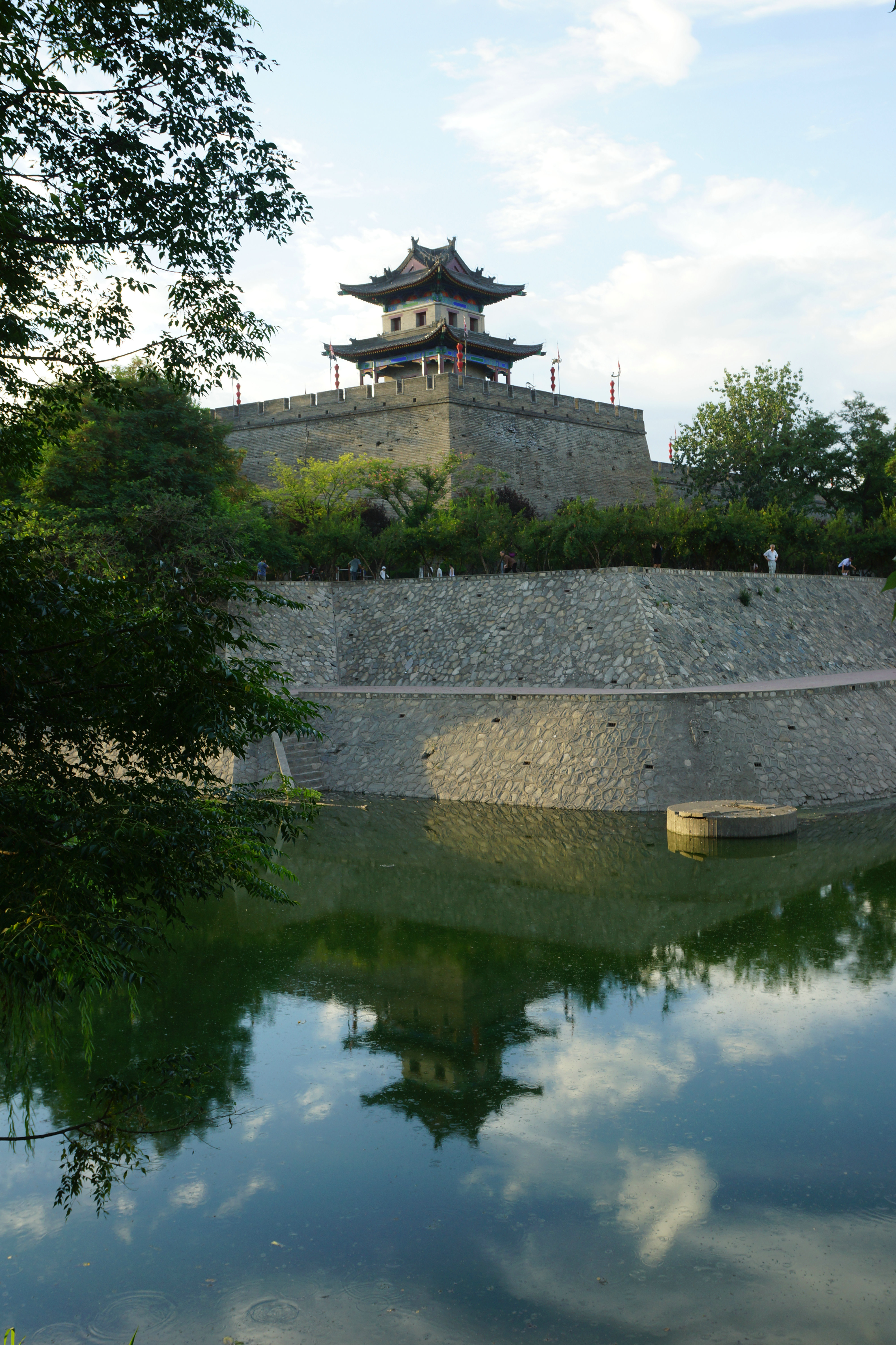西安城墙 全景图图片