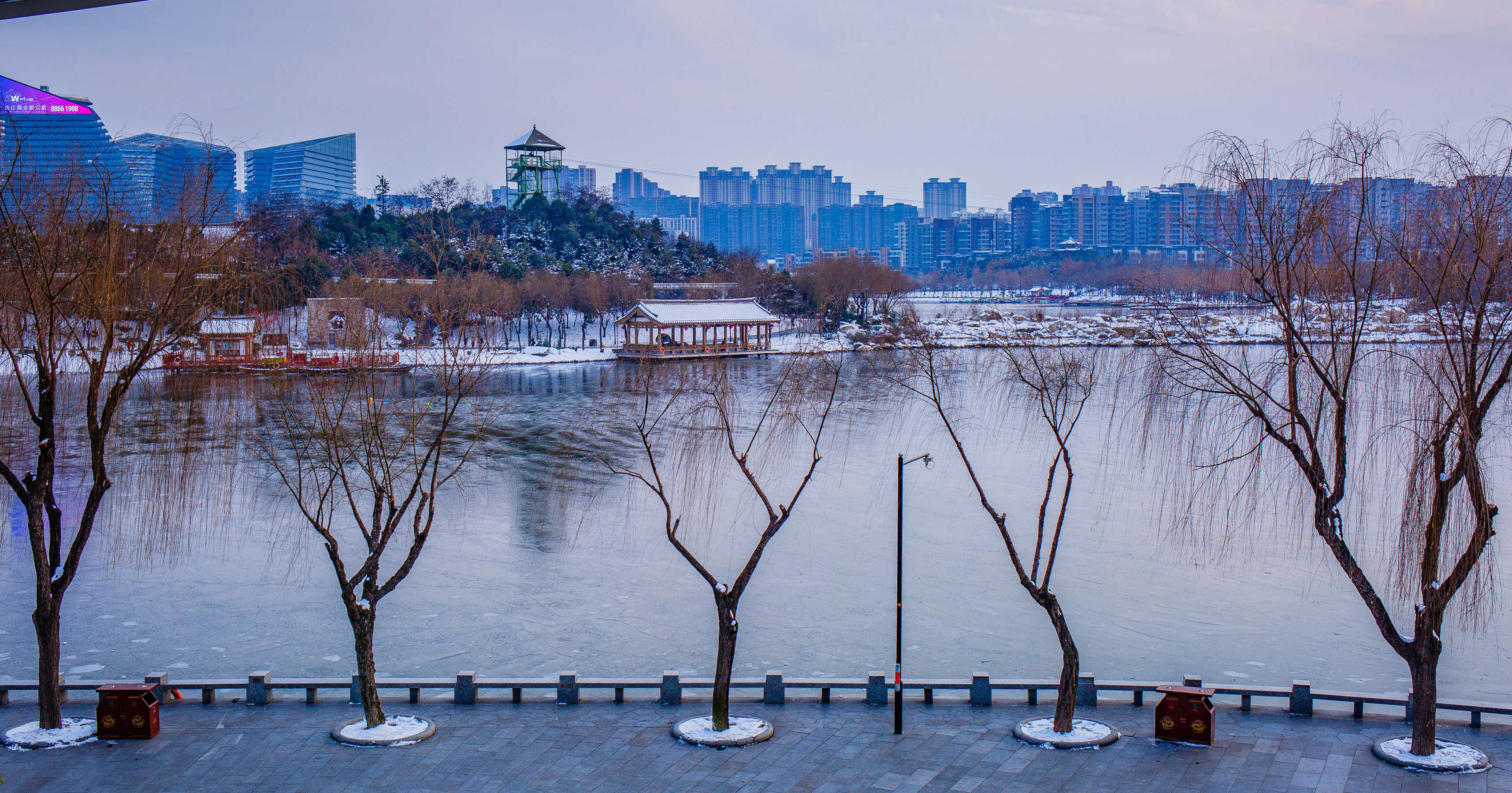 西安雪景图片真实图片