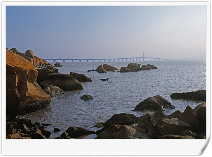 【珠海九州岛上看港珠澳大桥!(二)摄影图片】纪