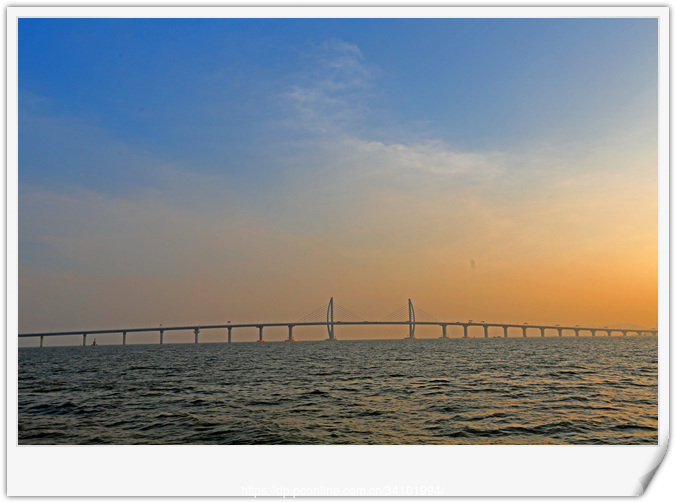【珠海九州岛上看港珠澳大桥!(二)摄影图片】纪