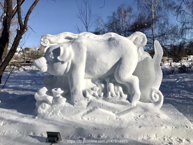 雪雕十二属相