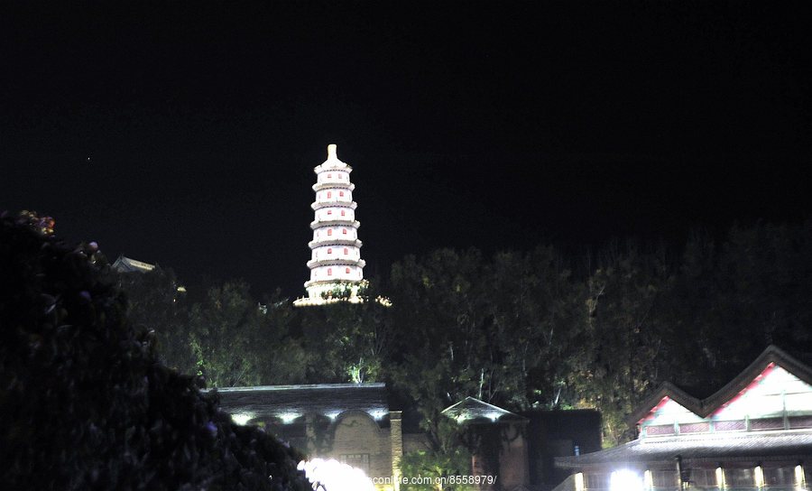 北京密云区【古北水镇】夜晚风景